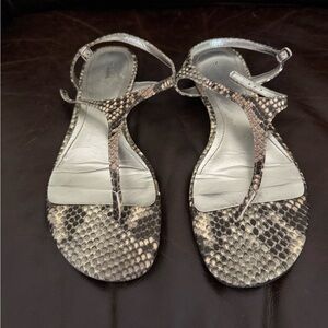 Style & Co. Black and Cream Snakeskin Sandals